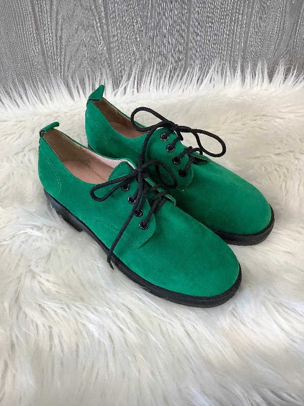 trendy flats minimalist style-Green Shoes Flats Clothes Mentor, Size 10