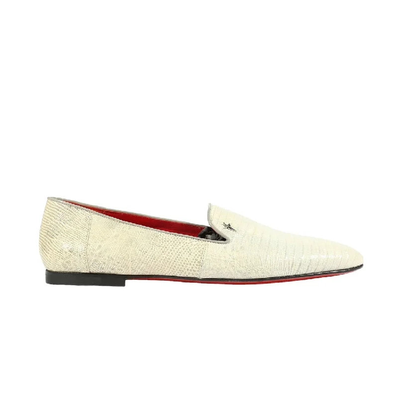 Loafers with good gripCesare Paciotti Luxury Italian Teyus Perla Lizard Skin Grey Loafers (CPM2337)