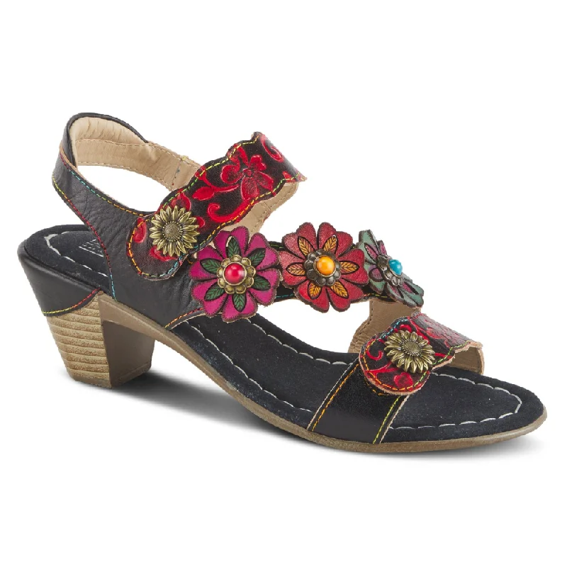 L'Artiste By Spring Step Aromas Sandal Black Multi Leather (Women's)