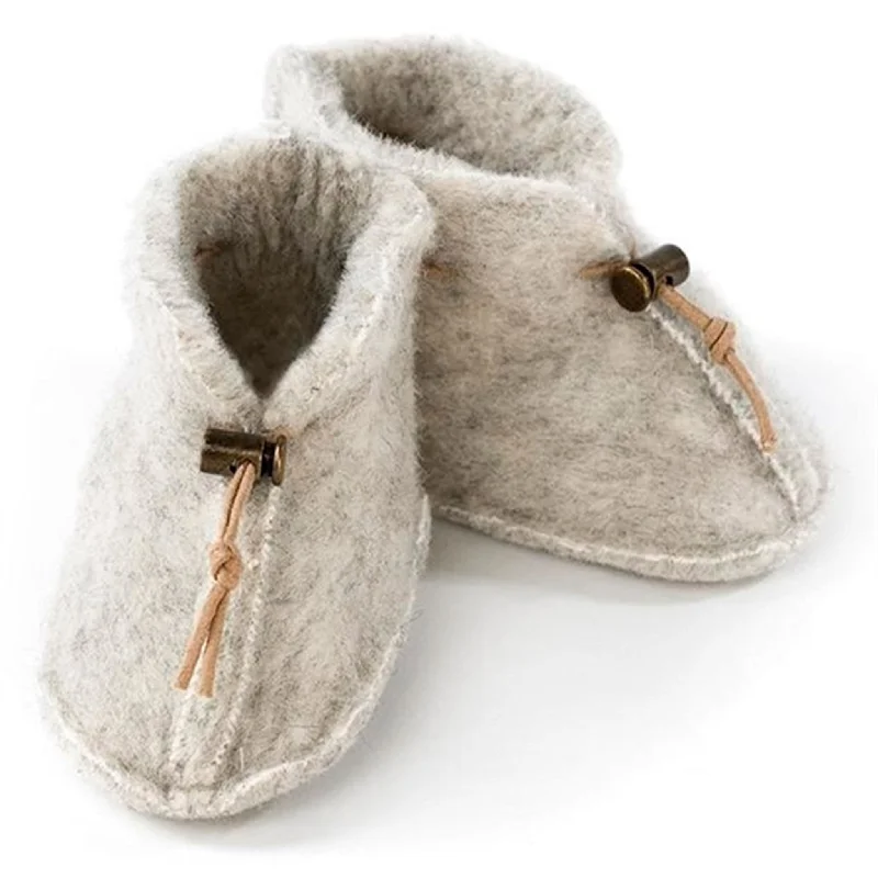 trendy slippers with twist-Alwero Baby Slippers Emo Light Grey