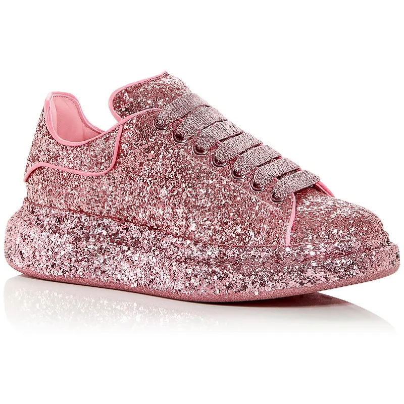 Athletic shoes with cool patterns -Alexander McQueen Womens Glitter Fashion  Sock Sneakers