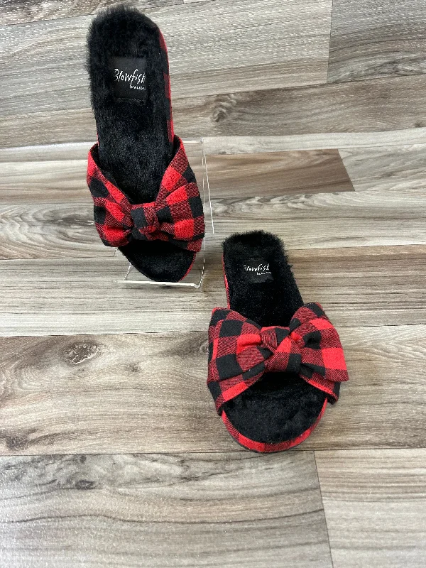 classic slippers for tradition-Slippers By Blowfish In Black & Red, Size: 8.5