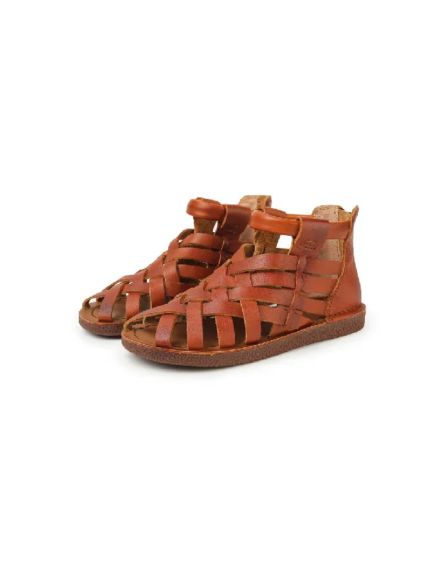 designer sandals on sale-Handmade Retro Leather Woven Flat Sandals