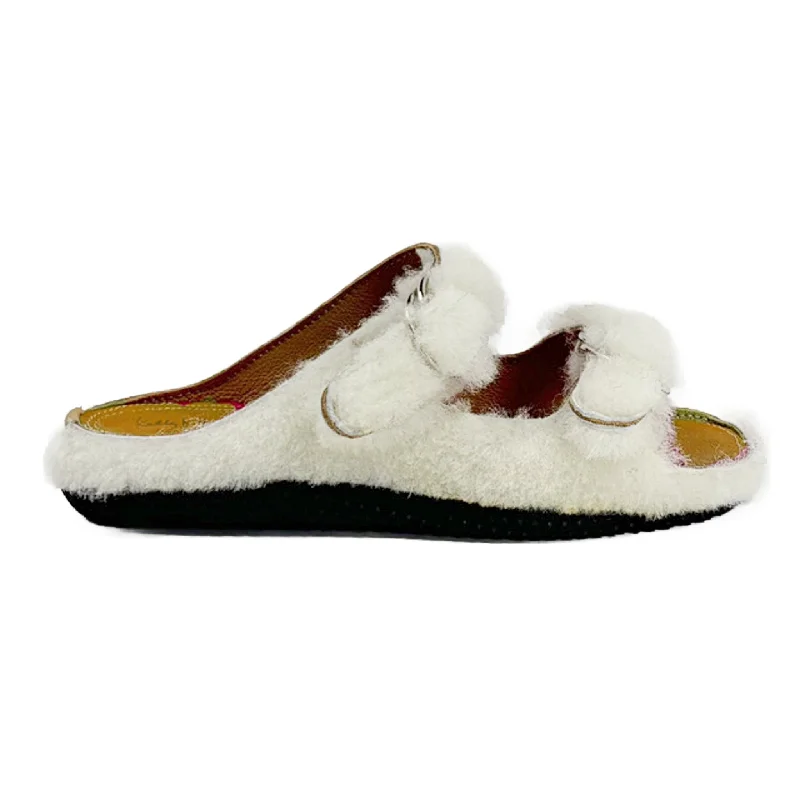 sandals for sale cozy-KKB Lewiston Exersole® ESQ™ Sandal Slipper: White Shearling