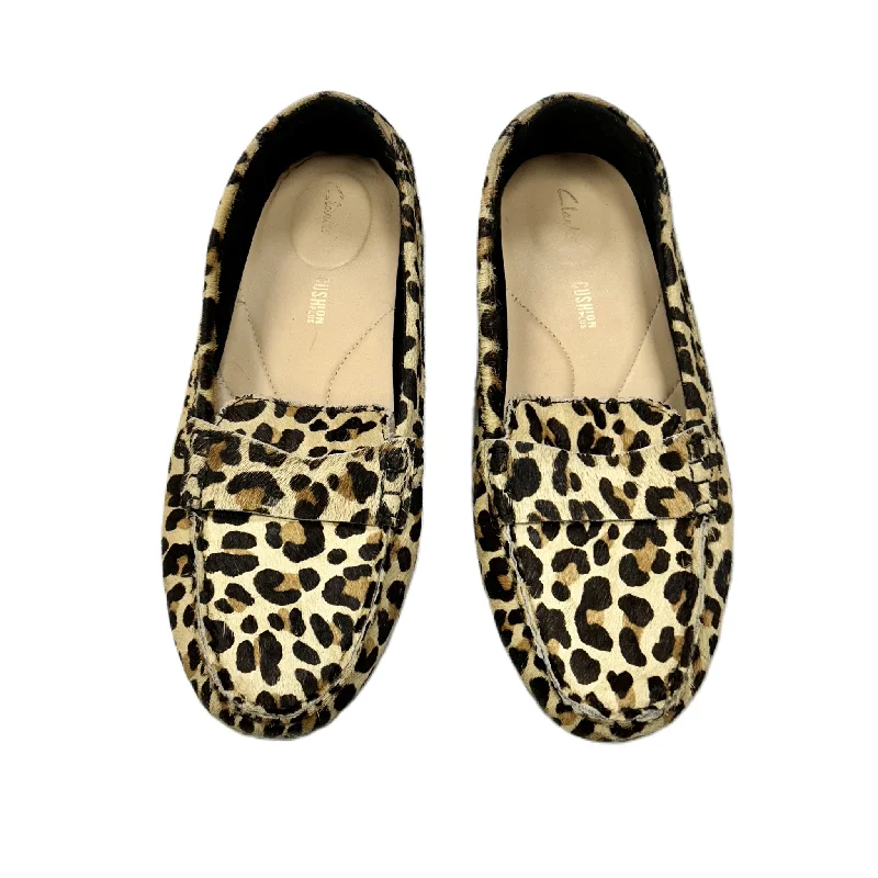 flats with outdoor space-Shoes Flats By Clarks In Animal Print, Size: 9.5