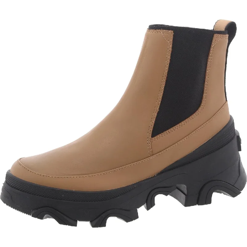 Boots with cool straps-Sorel Womens Leather Waterproof Chelsea Boots