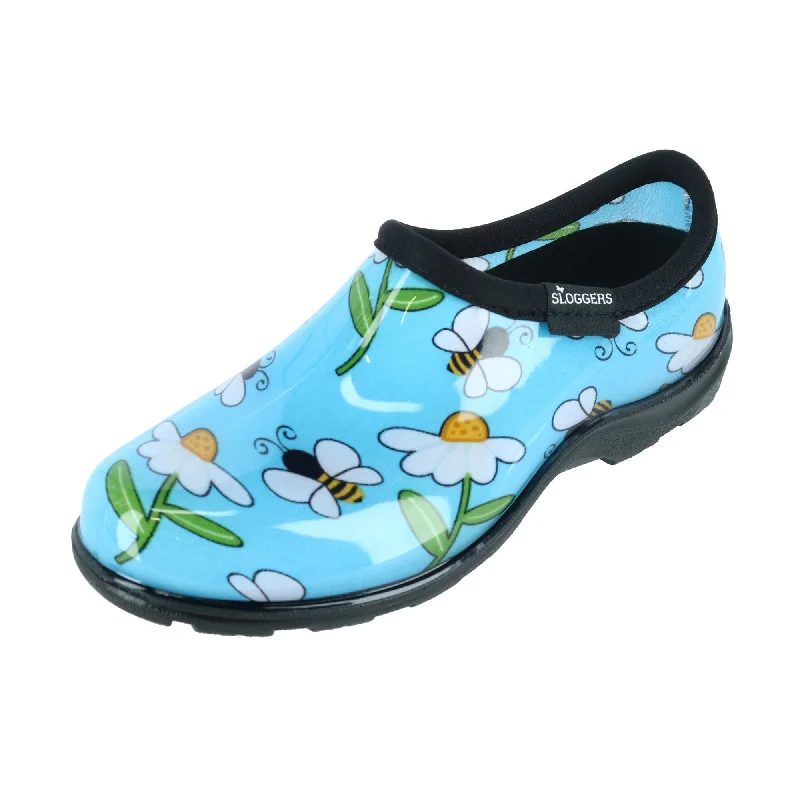 Women's Bumble Bee and Flower Print Rain and Garden Shoes