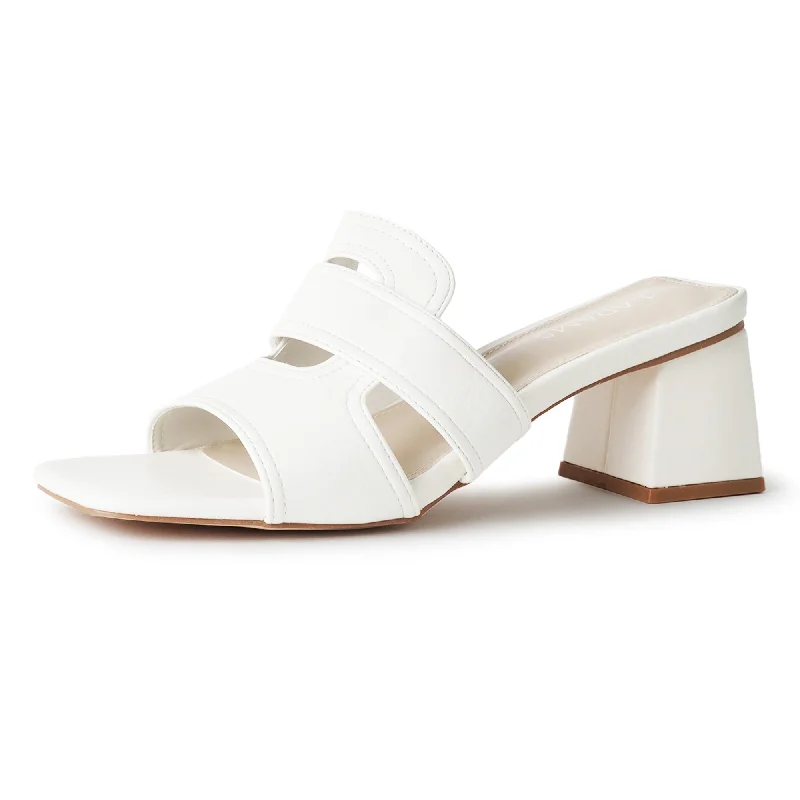 stylish high heels teens-Deborah | White Patent