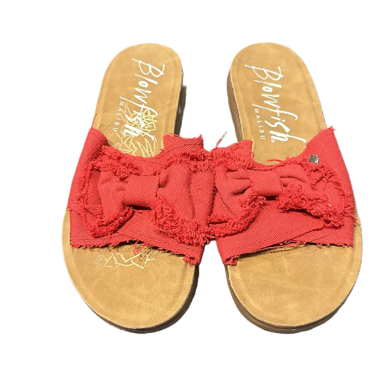 flats with private balconies-Red Shoes Flats By Blowfish, Size: 8