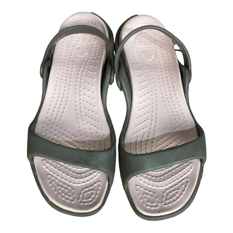 affordable flats near parks-Grey Shoes Flats Crocs, Size 9