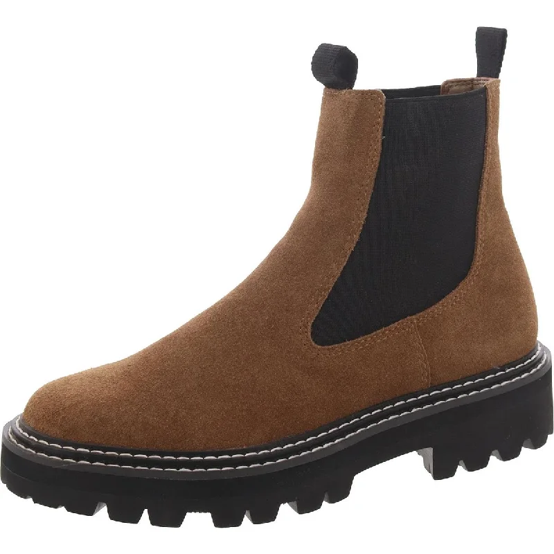 Boots for foot bliss-Dolce Vita Womens Faux Suede Round Toe Chelsea Boots