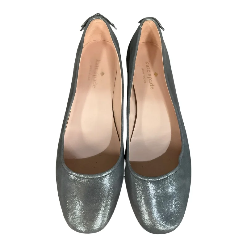 stylish flats decor ideas-Silver Shoes Flats Kate Spade, Size 10.5