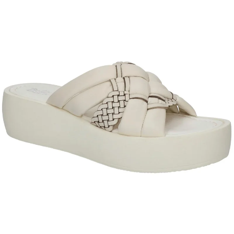 modern sandals with cushion-Bella Vita Womens Ned Italy Leather Wove Platform Sandals