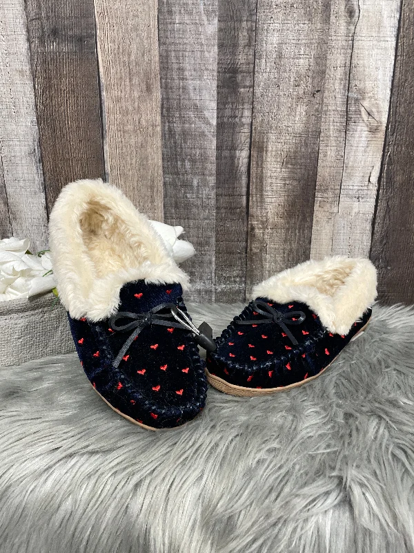 affordable slippers discount-Slippers By J. Crew In Blue & Red