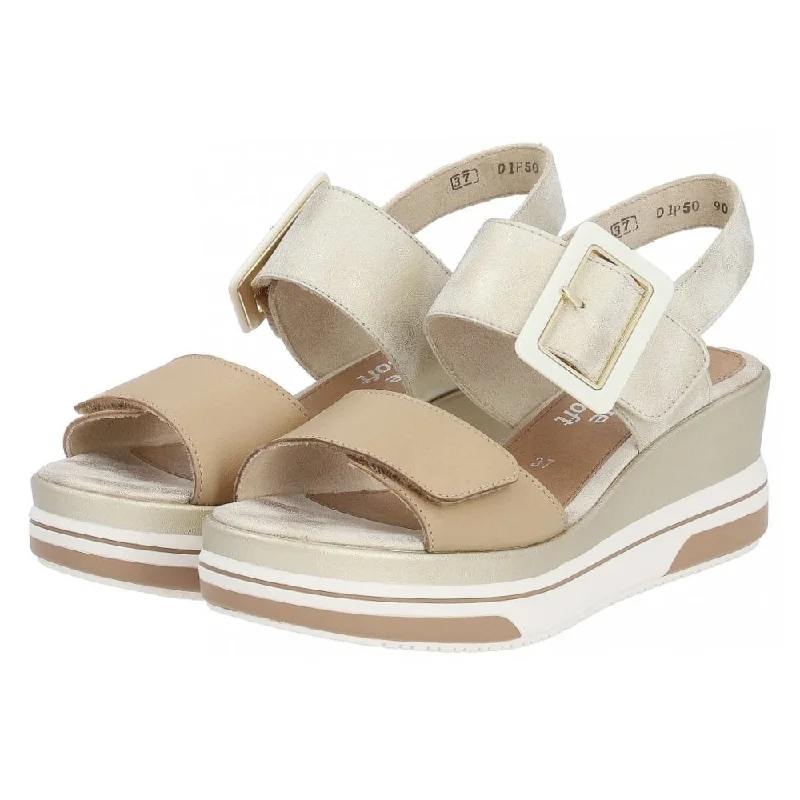 Remonte D1P50 Muschel Leather Wedge Sandal (Women's)