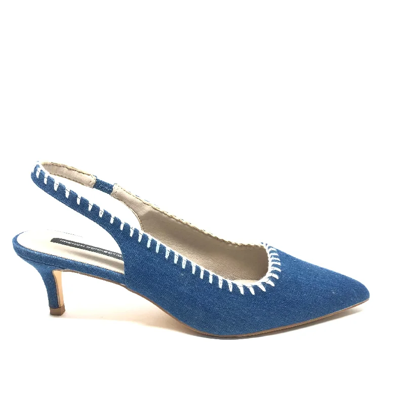 elegant high heels allure-Shoes Heels Kitten By French Connection In Blue Denim, Size: 10