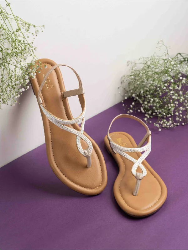 new flats near beaches-Womens Beige Casual Solid Round Toe Flats