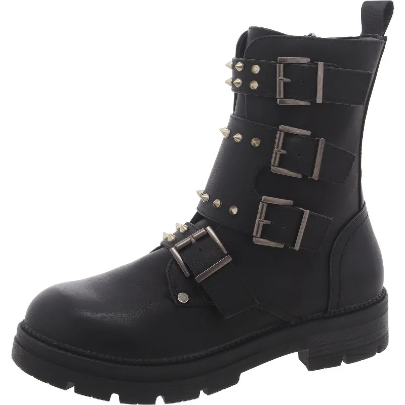 Boots for stylish walks-Steve Madden Womens Regan Faux Leather Zipper Mid-Calf Boots