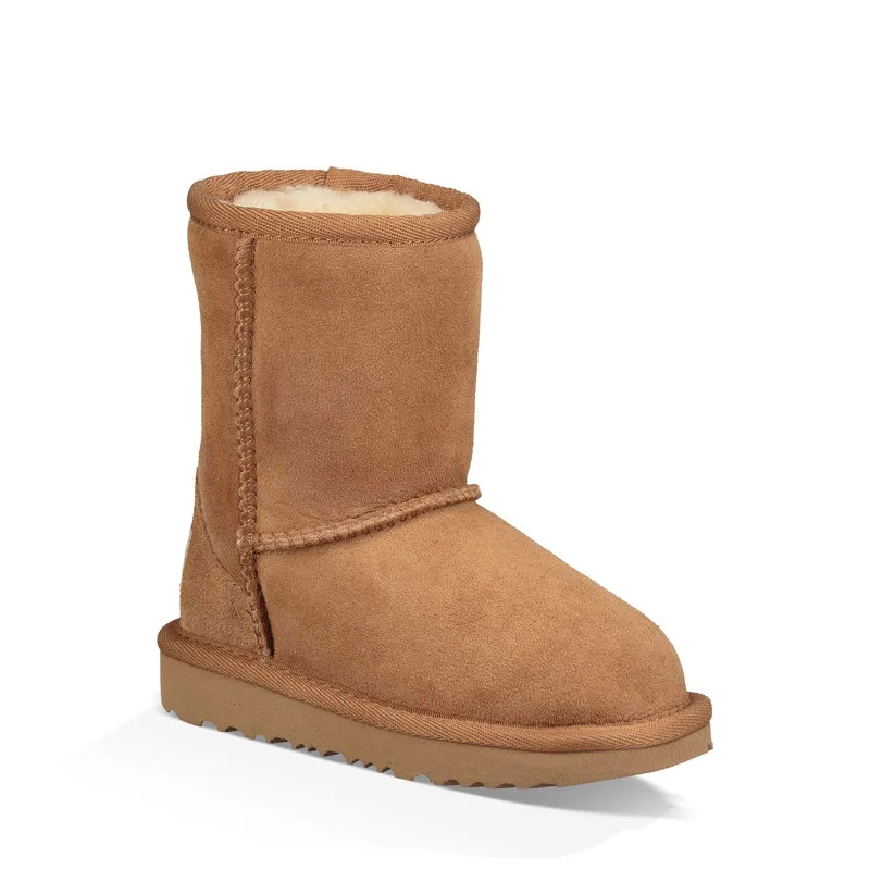 Boots with soft heels-UGG Unisex-Child Classic Ii Boot, Chestnut