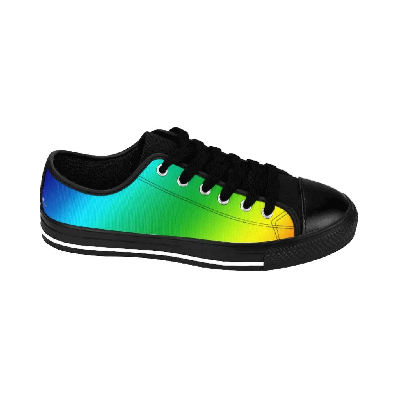 Athletic shoes with plush midsolesRainbow Gay Pride Men's Sneakers, Colorful Gay Pride Best Low Top Designer Shoes For Men (US Size: 7-14)