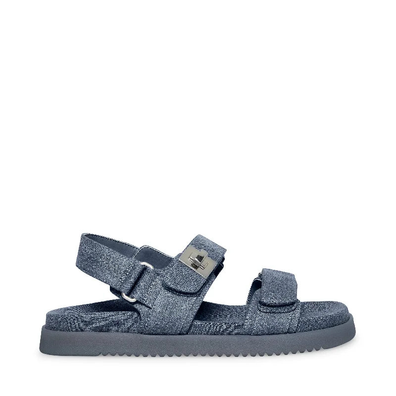 modern sandals with soles-Mona Sandal DENIM FABRIC