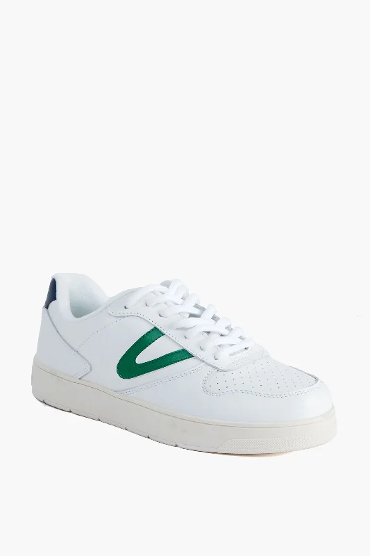 Athletic shoes with airy fabricWomen's White and Green Stadium Sneakers