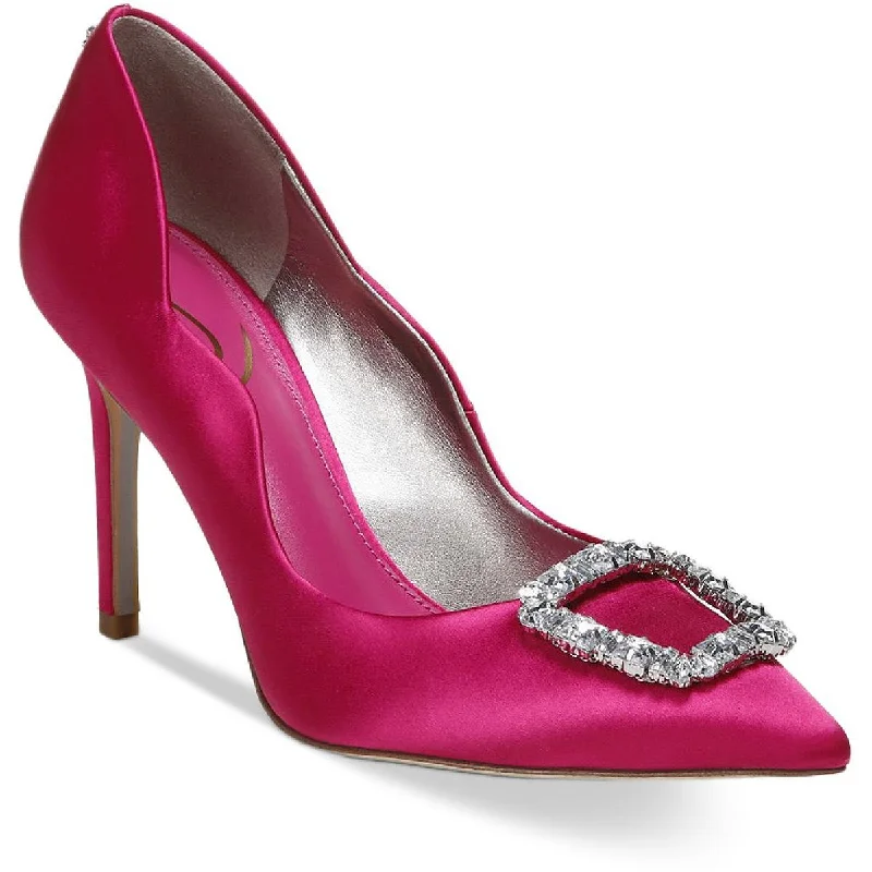 red high heels bold-Sam Edelman Womens Harriett Scalloped Embellished Pumps