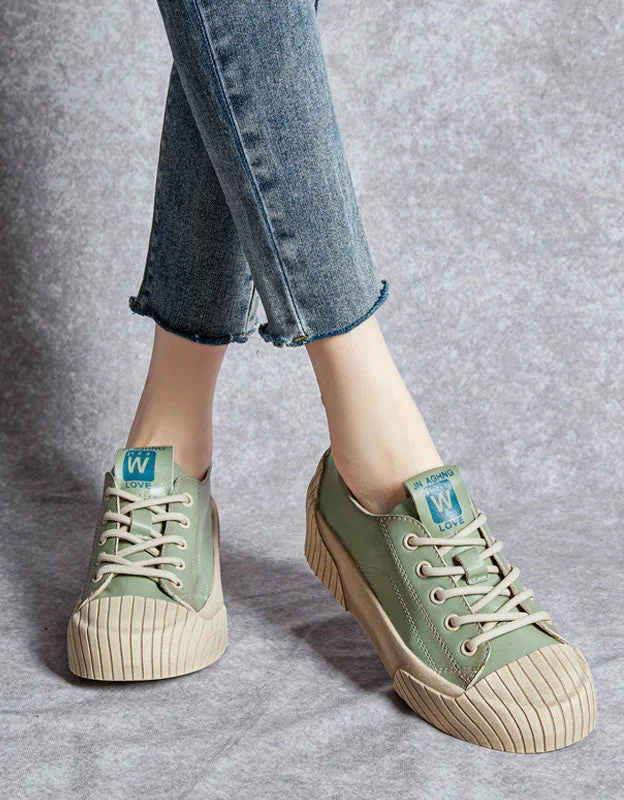 Athletic shoes with modern aestheticsFour Season Casual Leather Sneakers for Women