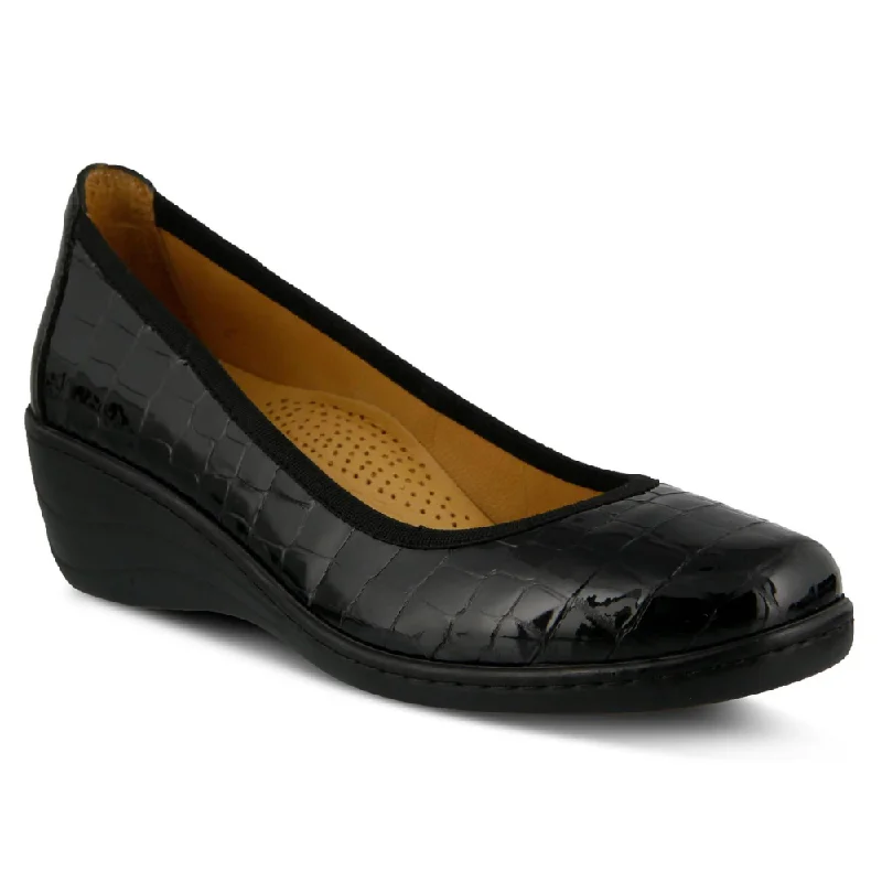 Spring Step Kartii Black Croco Leather Shoe (Women's)