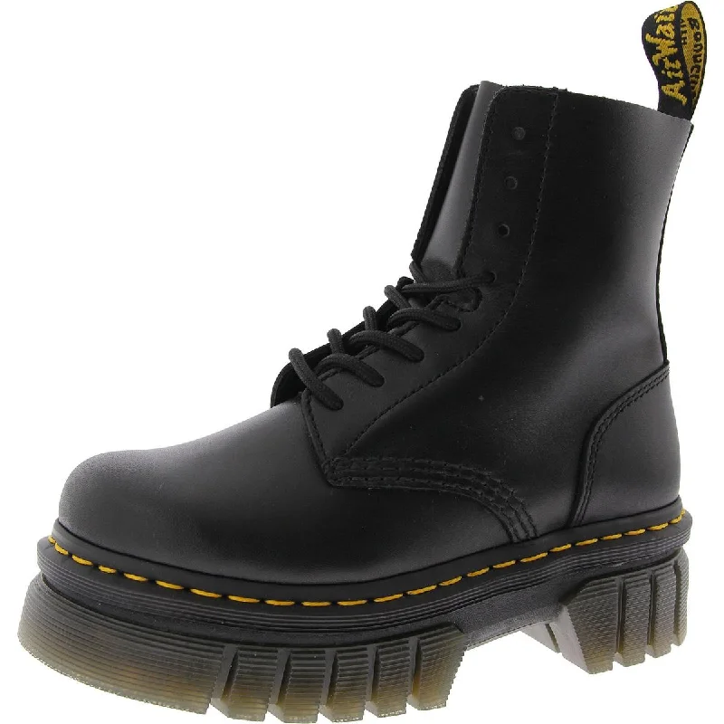 Boots in rich purple-Dr. Martens Womens Audrick 8-Eye Boot Round Toe Casual Combat & Lace-Up Boots