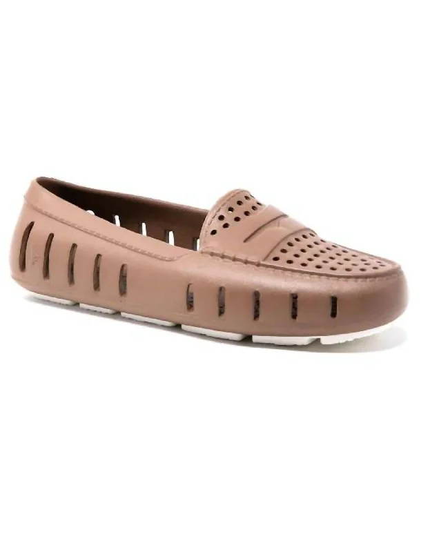 Women's Posh Driver Water Shoe In Driftwood Brown/coconut