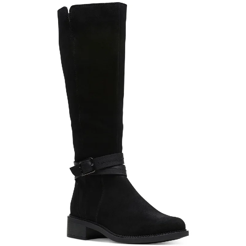 Boots for camping-Clarks Womens Maye Shine Knee High Leather Knee-High Boots