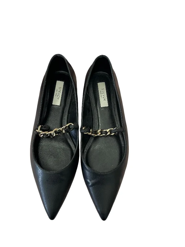 flats near nightlife areas-Black & Gold Shoes Flats Cmc, Size 11