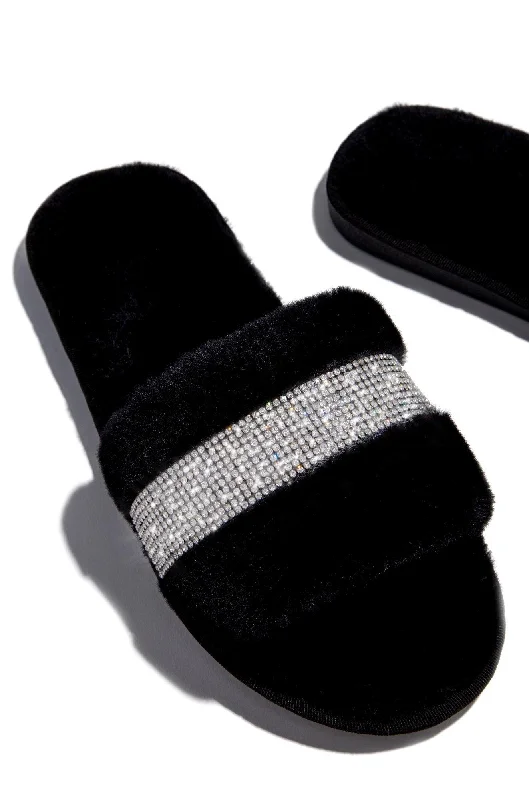 affordable slippers discount-Flat-Heel Flat  Round-Toe Slippers