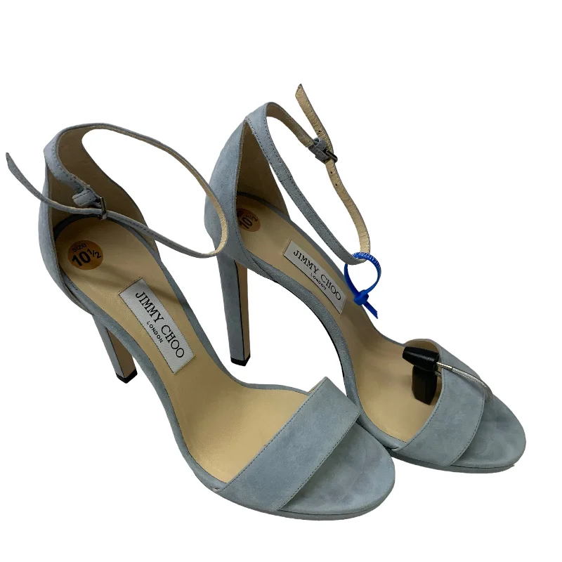 chic sandals with bows-Blue Sandals Luxury Designer Jimmy Choo, Size 10.5