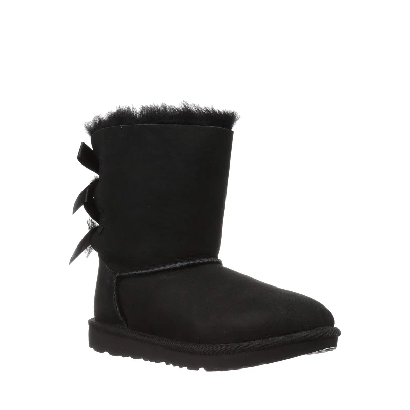 Boots with bold heels-UGG Unisex-Child Bailey Bow Ii Boot, Black