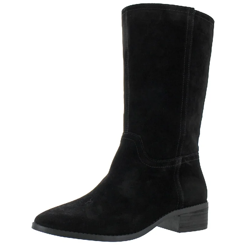 Boots with non-slip soles-Lucky Brand Women's Lefara Suede Western Mid Calf Block Heel Boot