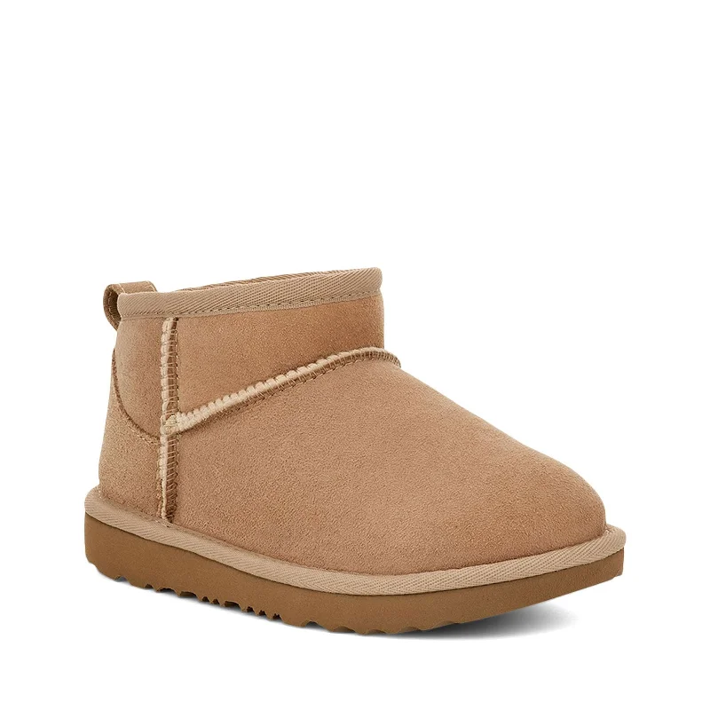 Boots with fun heels-UGG K Classic Ultra Mini Fashion Boot, Sand