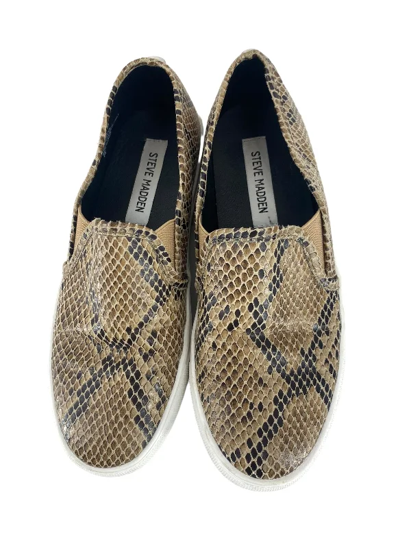 cozy flats with pools-Snakeskin Print Shoes Flats Steve Madden, Size 7