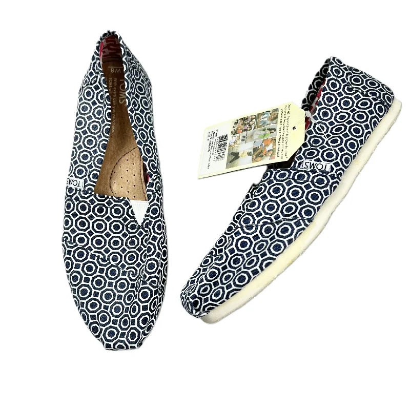 budget flats with terraces-Blue Shoes Flats By Toms, Size: 8