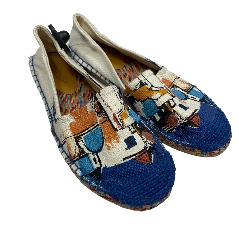 modern flats with patios-Blue & White Shoes Flats Nine West, Size 6