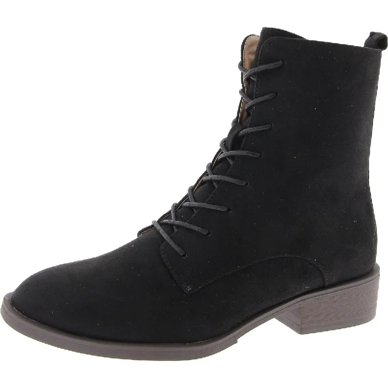 Boots for snowy trails-Journee Collection Womens Zip Up Slip On Combat & Lace-Up Boots