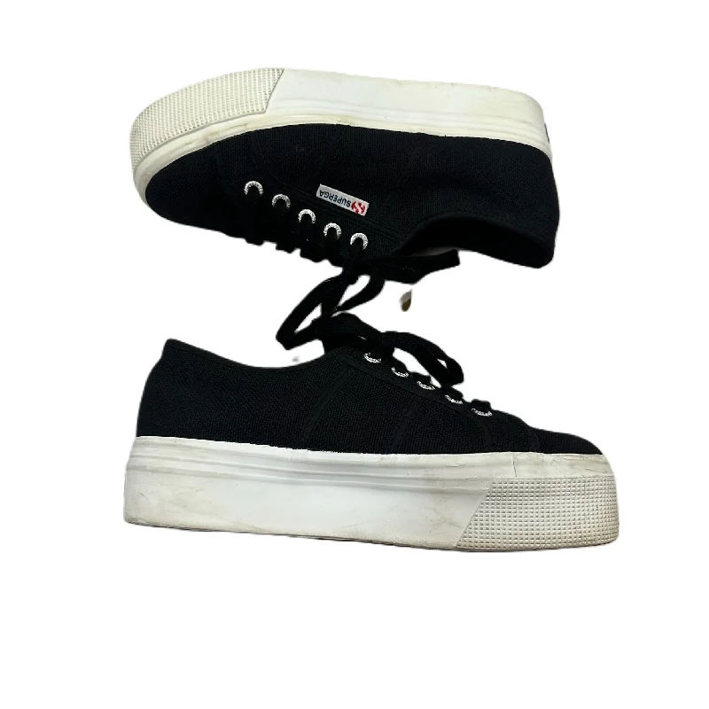 Athletic shoes with soft interiorsShoes Sneakers Platform By Superga In Black, Size: 6