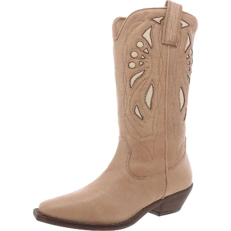 Boots with fun heels-Free People Womens Rancho Mirage Western Leather Cowboy, Western Boots