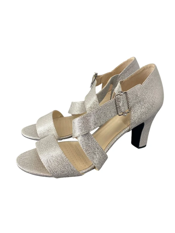 vegan high heels fresh-Shoes Heels Block By Life Stride In Silver, Size: 11