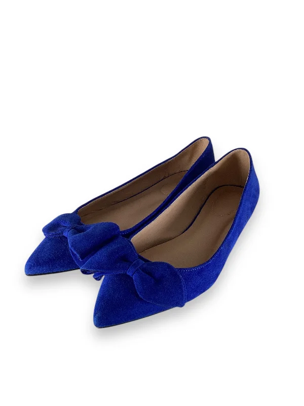 trendy flats near stations-Shoes Flats By Comfort Casual In Blue, Size: 9