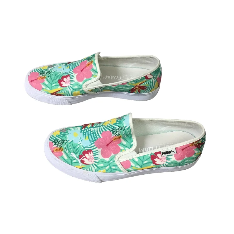 urban flats near bars-Tropical Print Shoes Flats Puma, Size 9