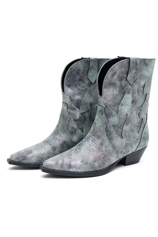 Boots in teal-Jersey Metallic Boot in Blue