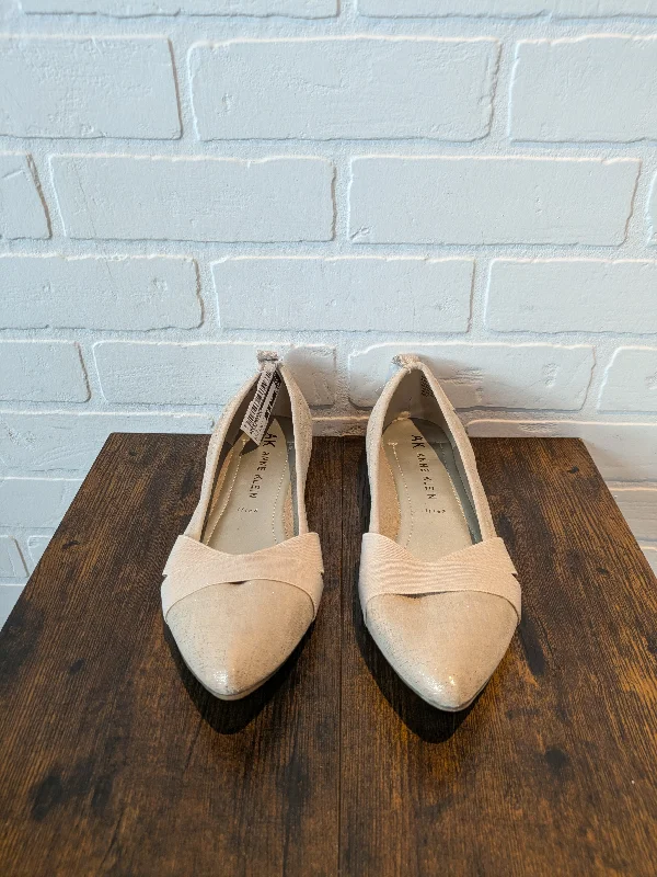 flats with rooftop views-Tan Shoes Flats Anne Klein, Size 9.5