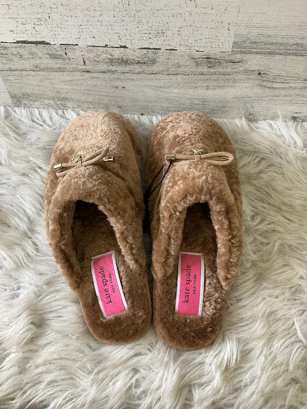 best slippers for cold floors-Slippers Designer By Kate Spade In Brown